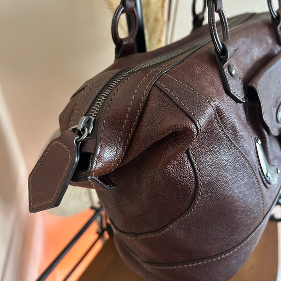 TOD’S Textured Leather Satchel w/dust bag - Picture 8 of 17